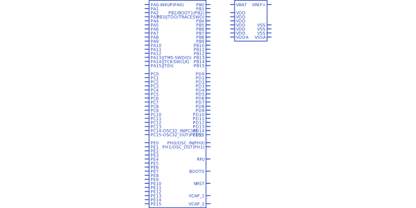 STM32F205VET6TR STMicroelectronics - Datasheet PDF, Footprint, Symbol